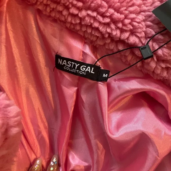 Nasty Gal Oversized Pink Teddy - Picture 7 of 10